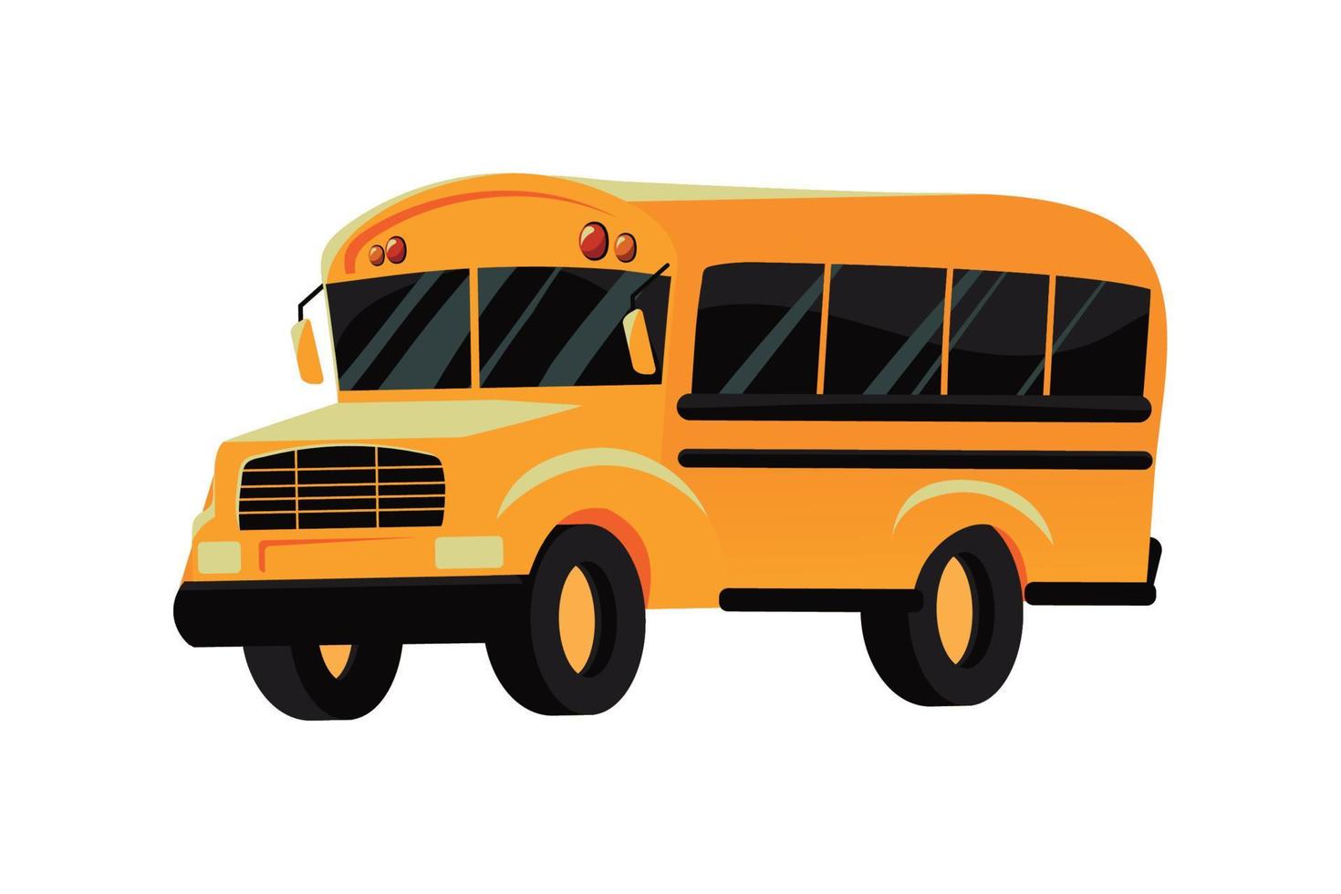 school bus side view vector