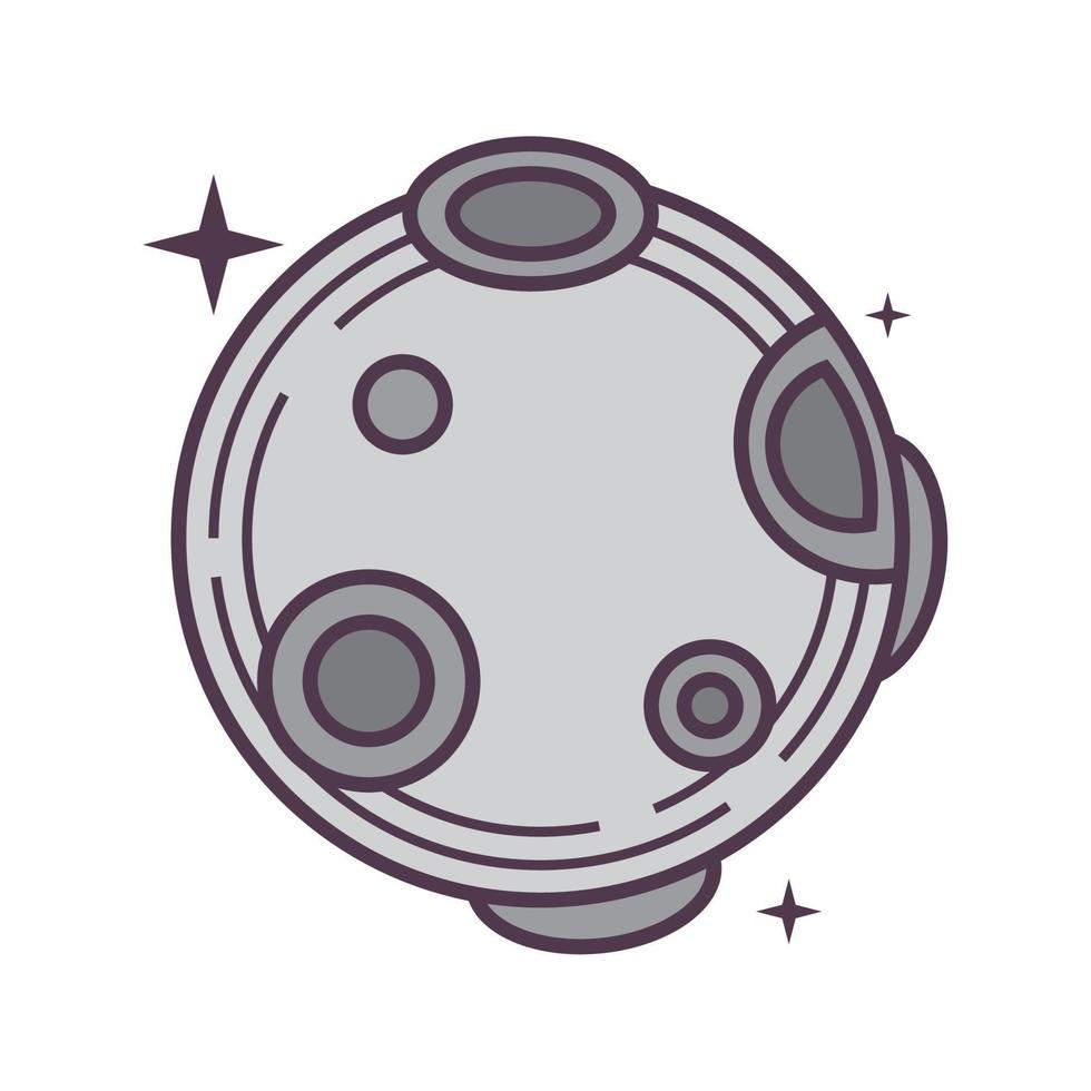 moon space icon vector