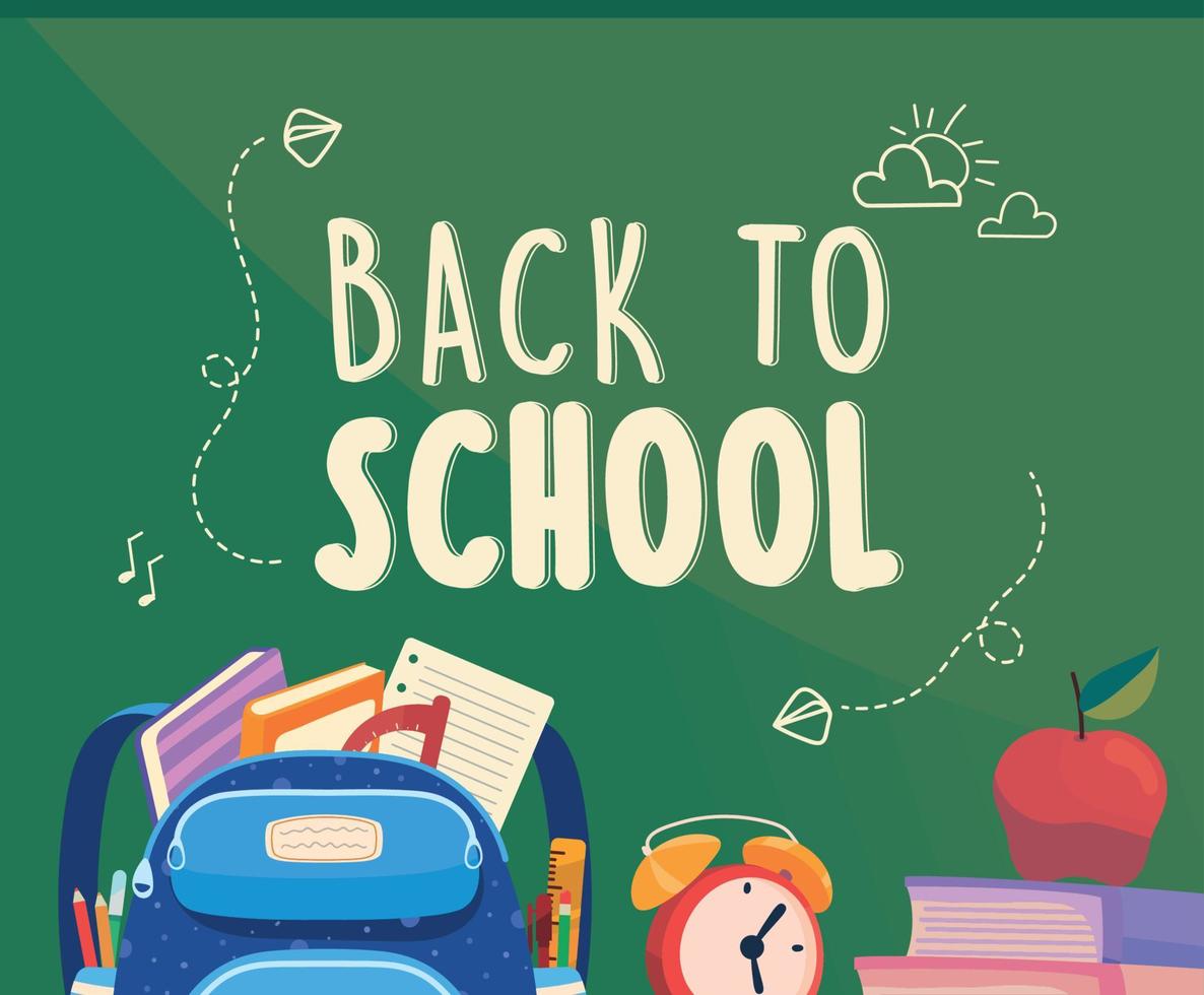 back to school lettering vector