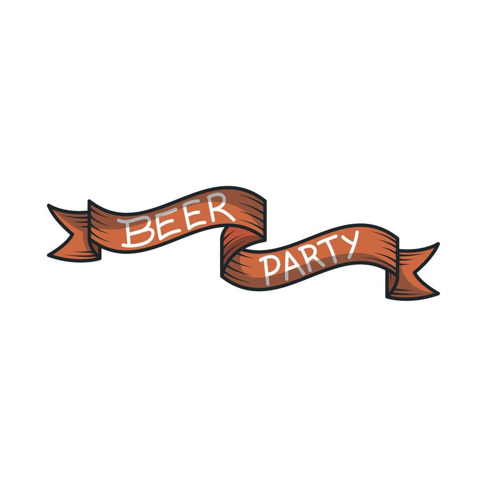 beer party banner icon vector