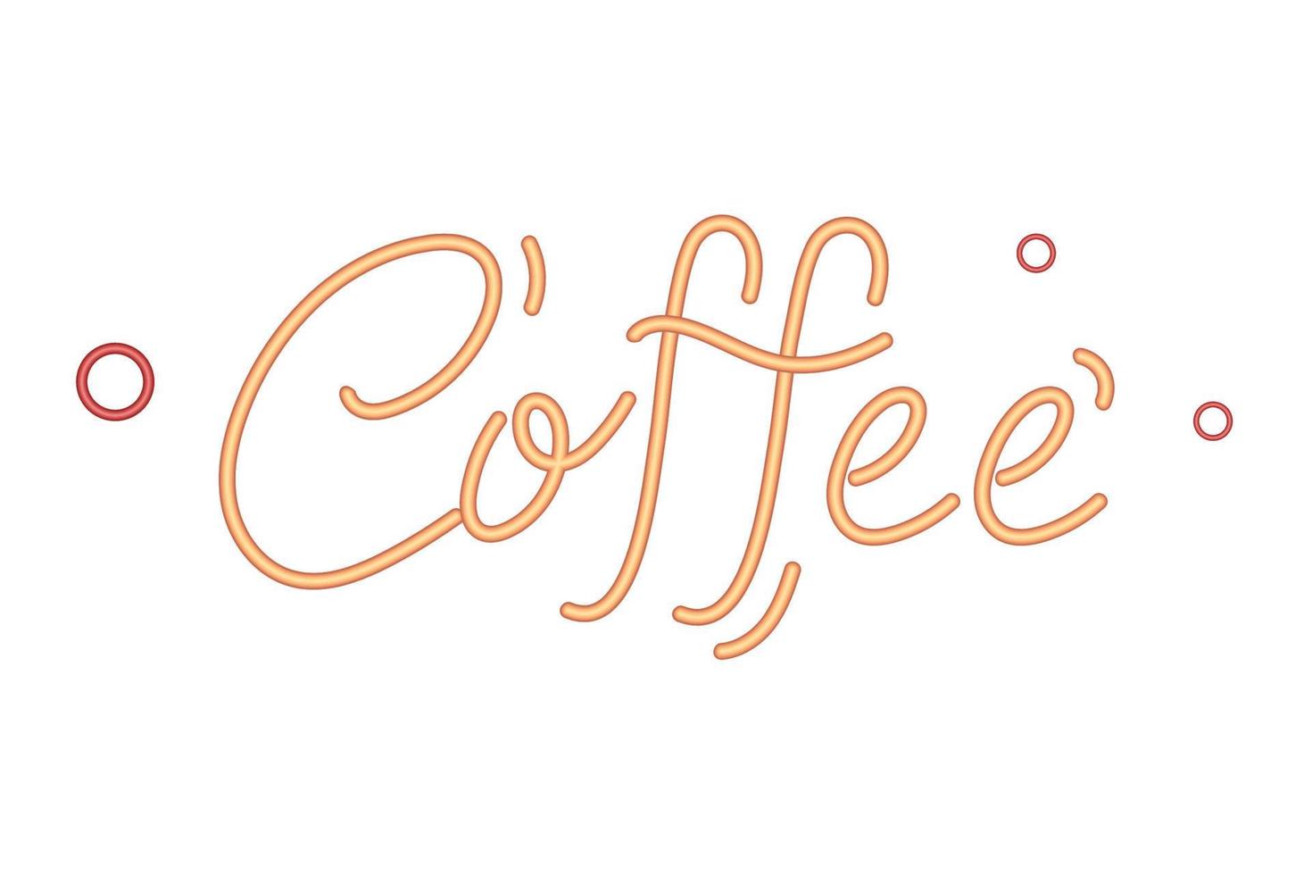 coffee neon font vector