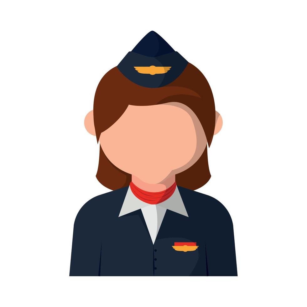 pilot woman profession vector