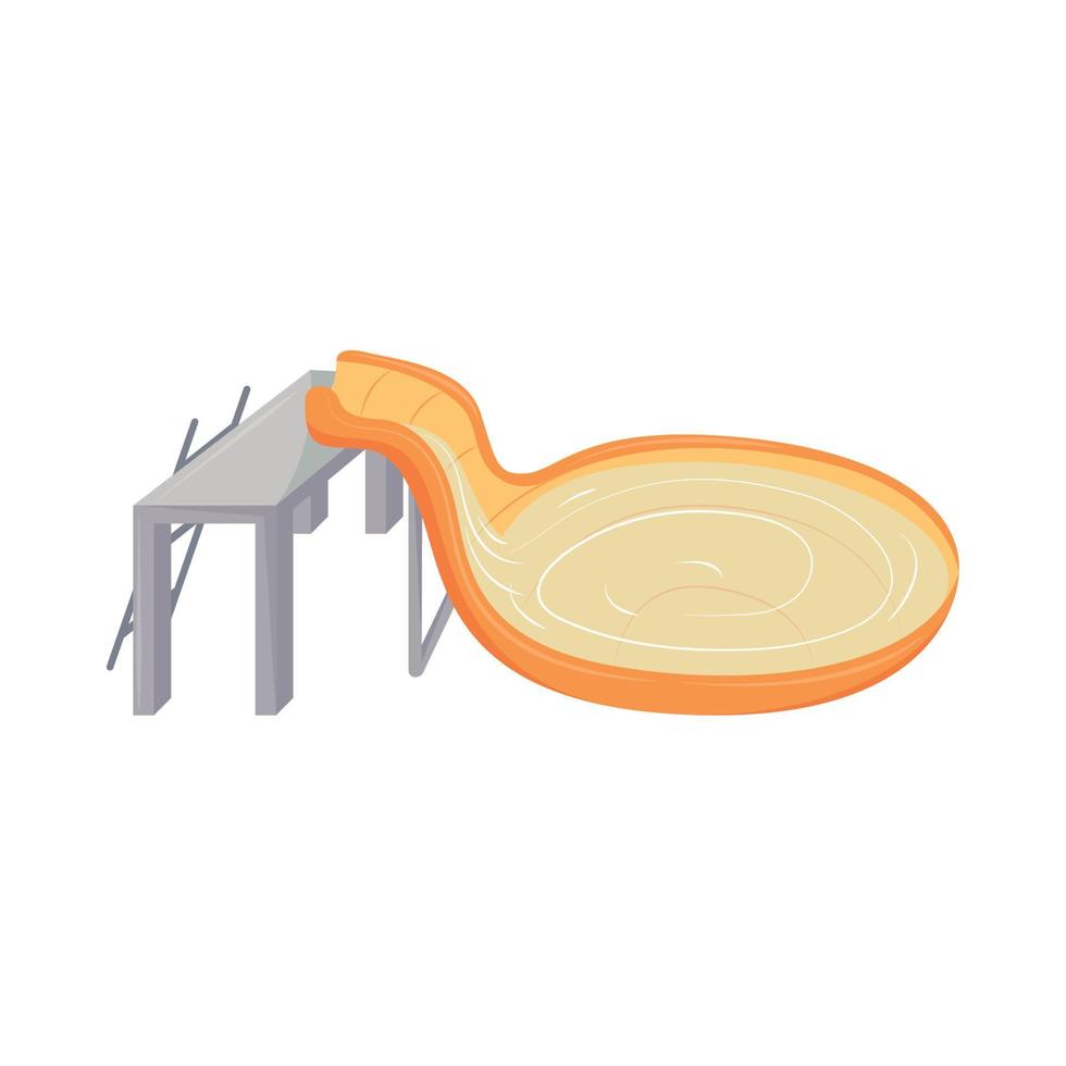 water park slide and stairs vector