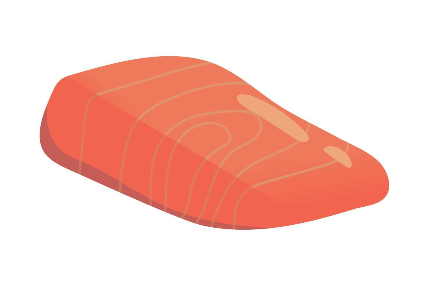 comida dulce de salmón vector