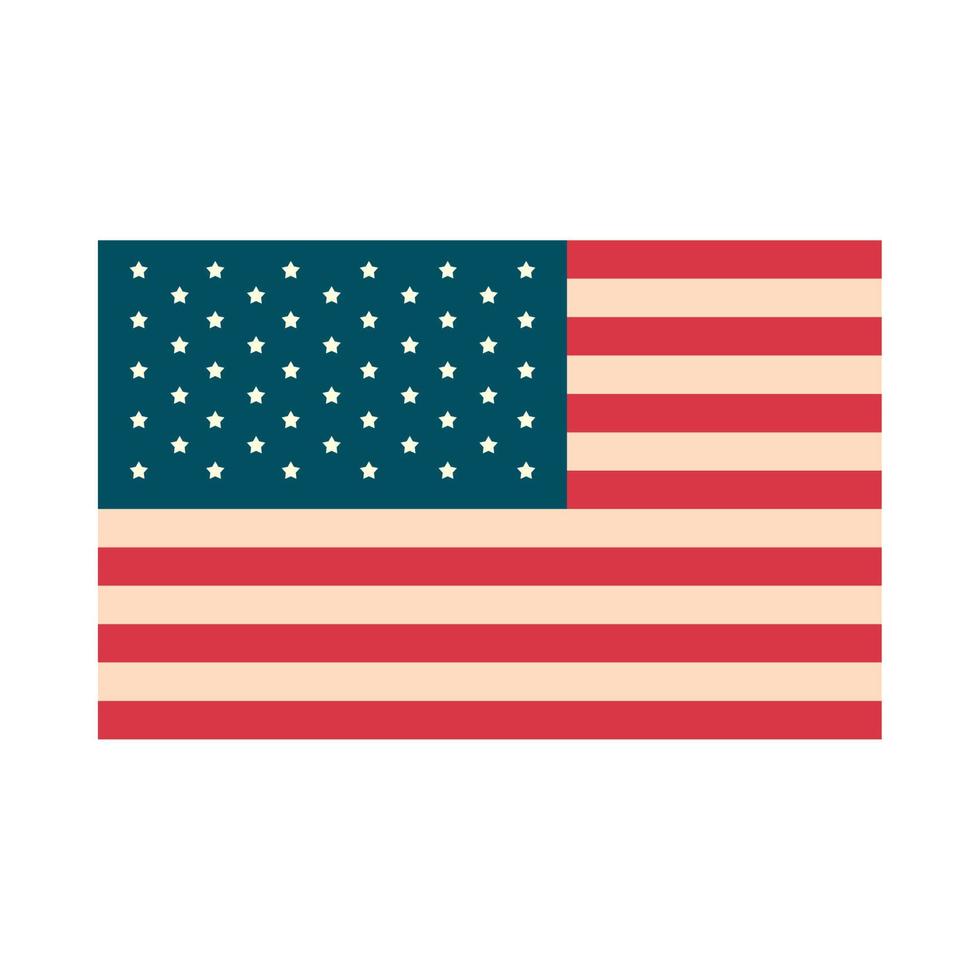 icono de la bandera de estados unidos vector