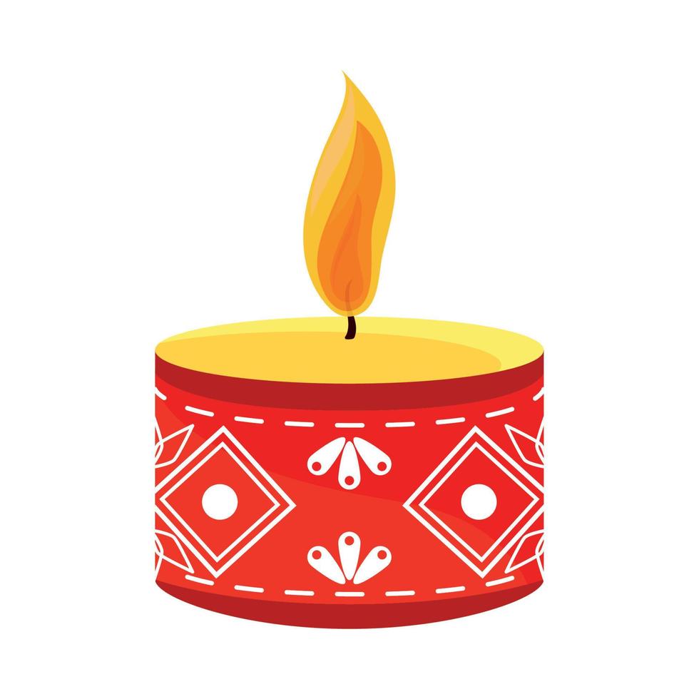 diwali light lamp vector