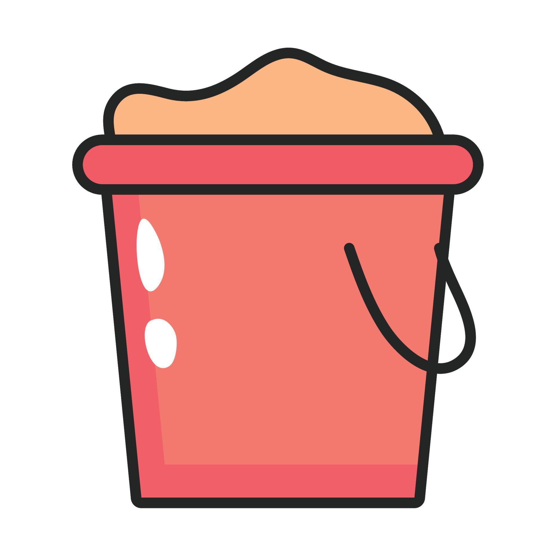 bucket with sand 10825357 Vector Art at Vecteezy