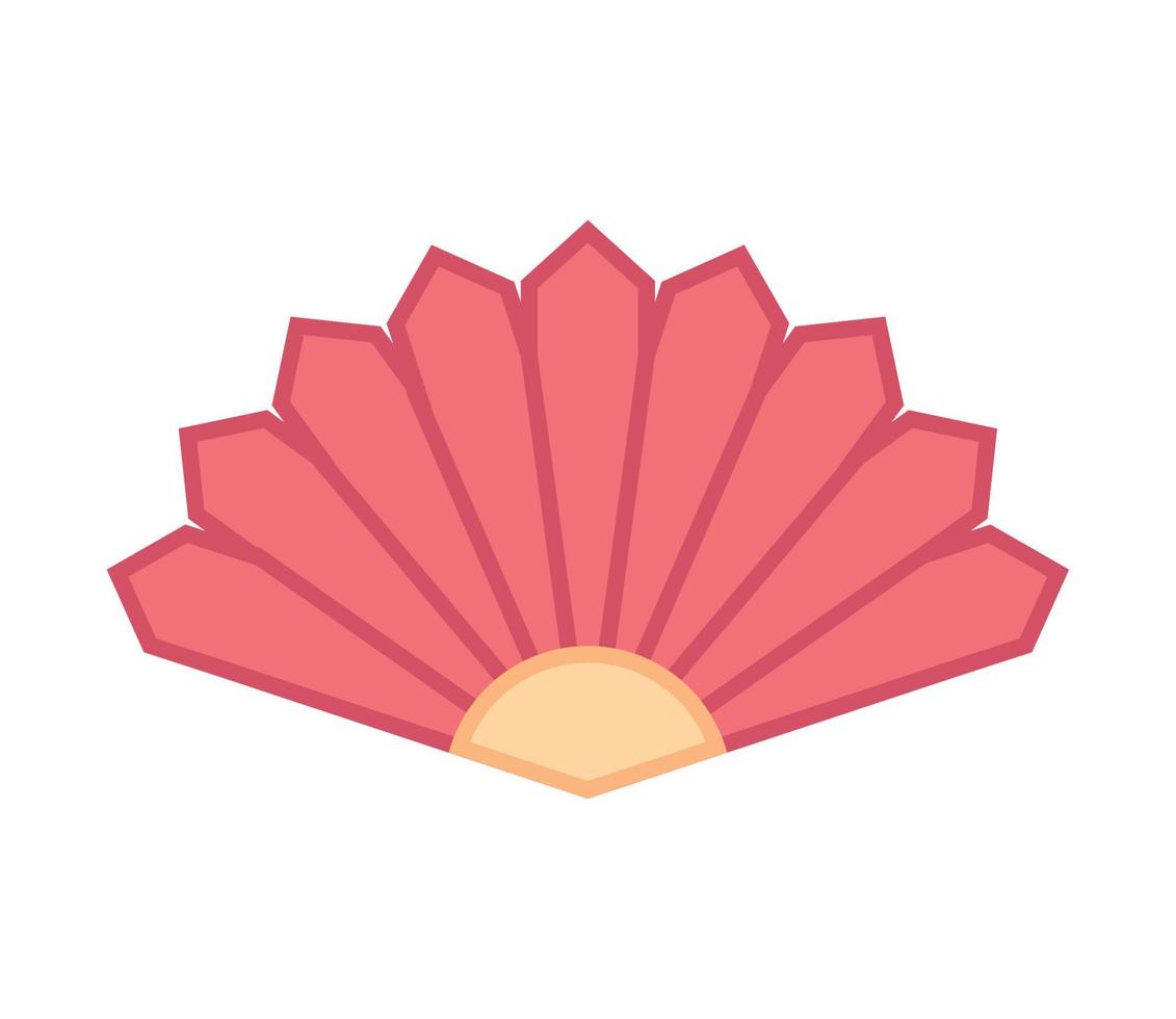 traditional asian hand fan vector