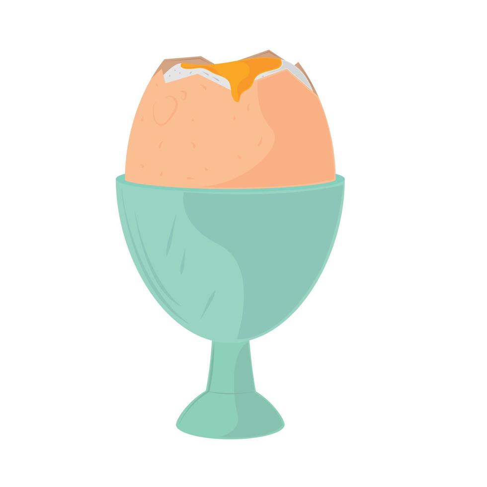 breakfast boiled egg vector