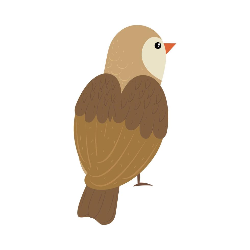 pájaro, plano, icono vector