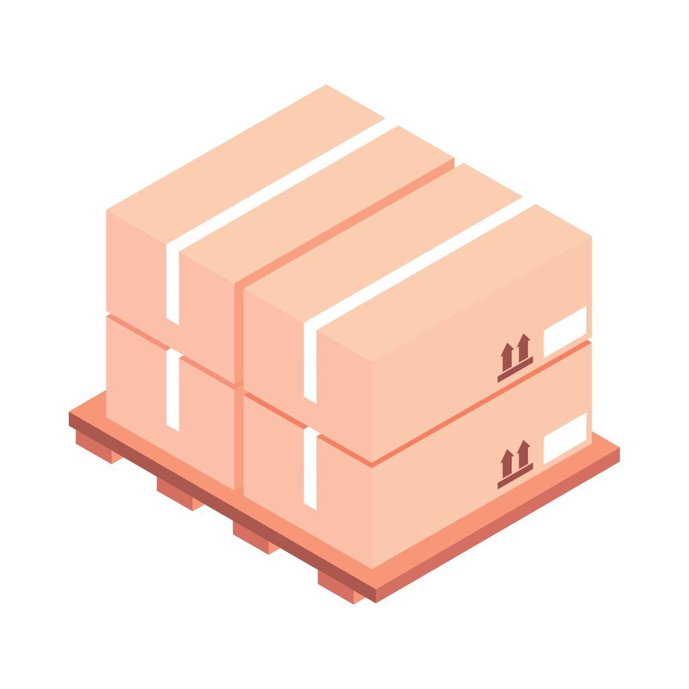 icono de cajas de cartón vector