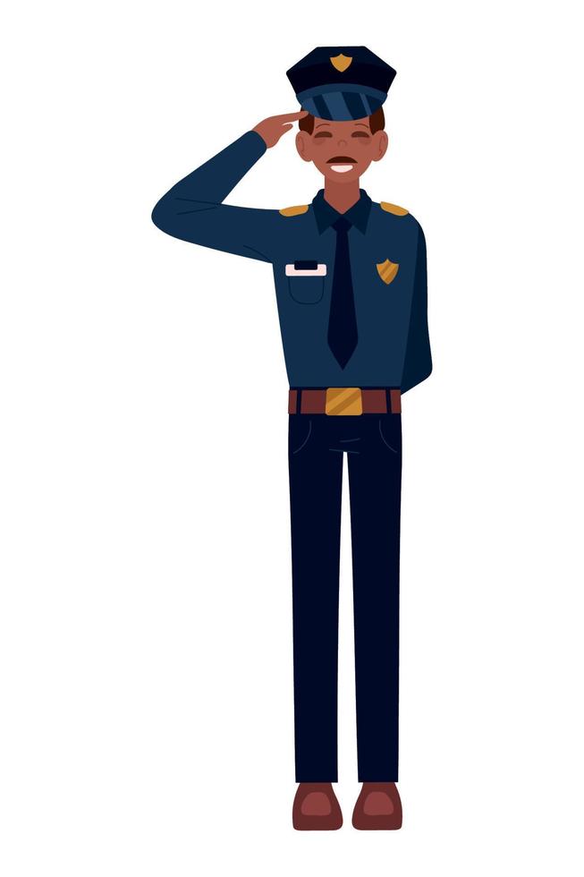 policeman profession avatar vector