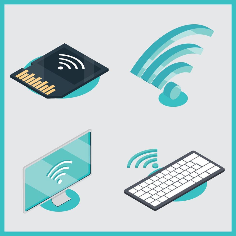 internet wifi technology vector