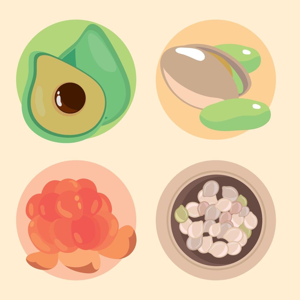 icons superfoods healthy vector