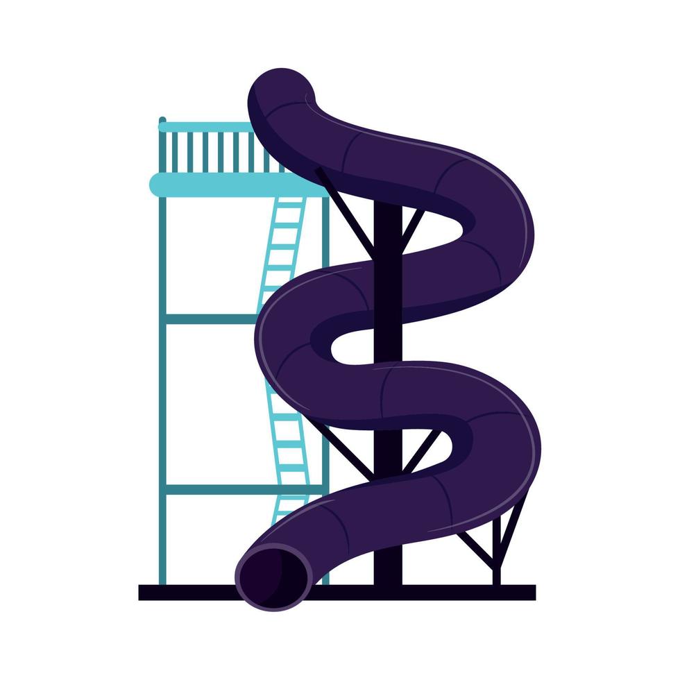 water park slide vector