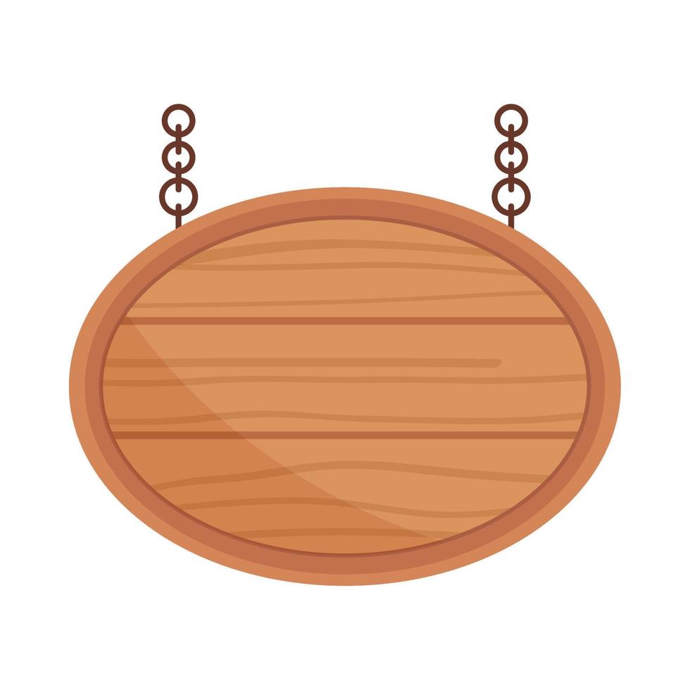 hanging wooden sign vector