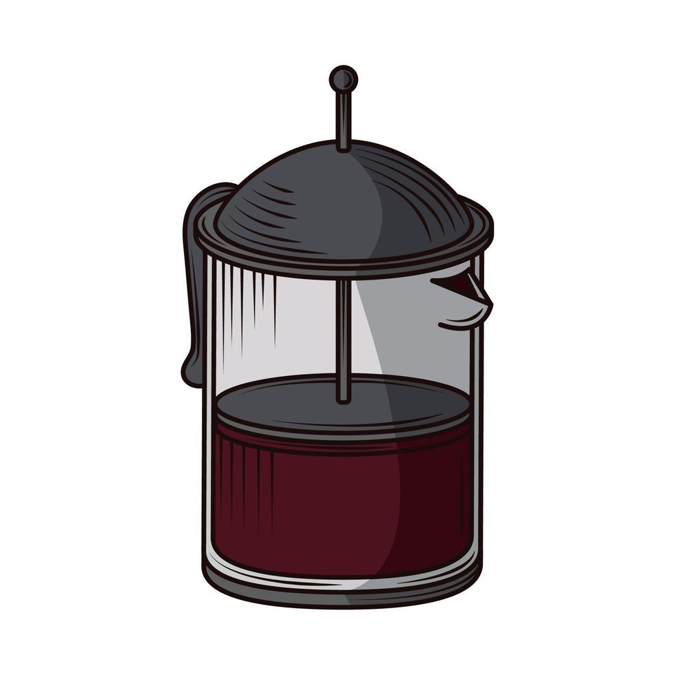 coffee french press vector