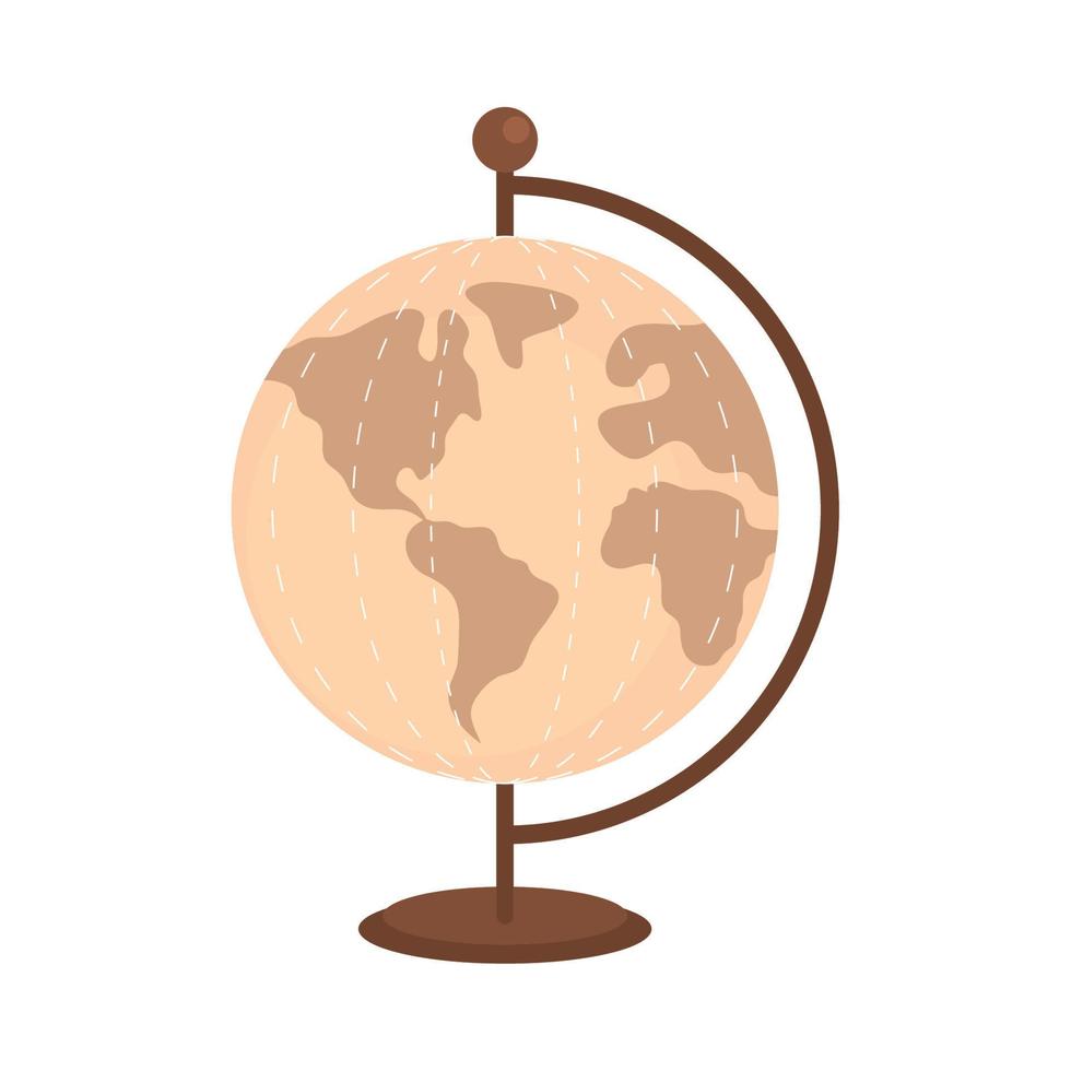 retro world map icon vector