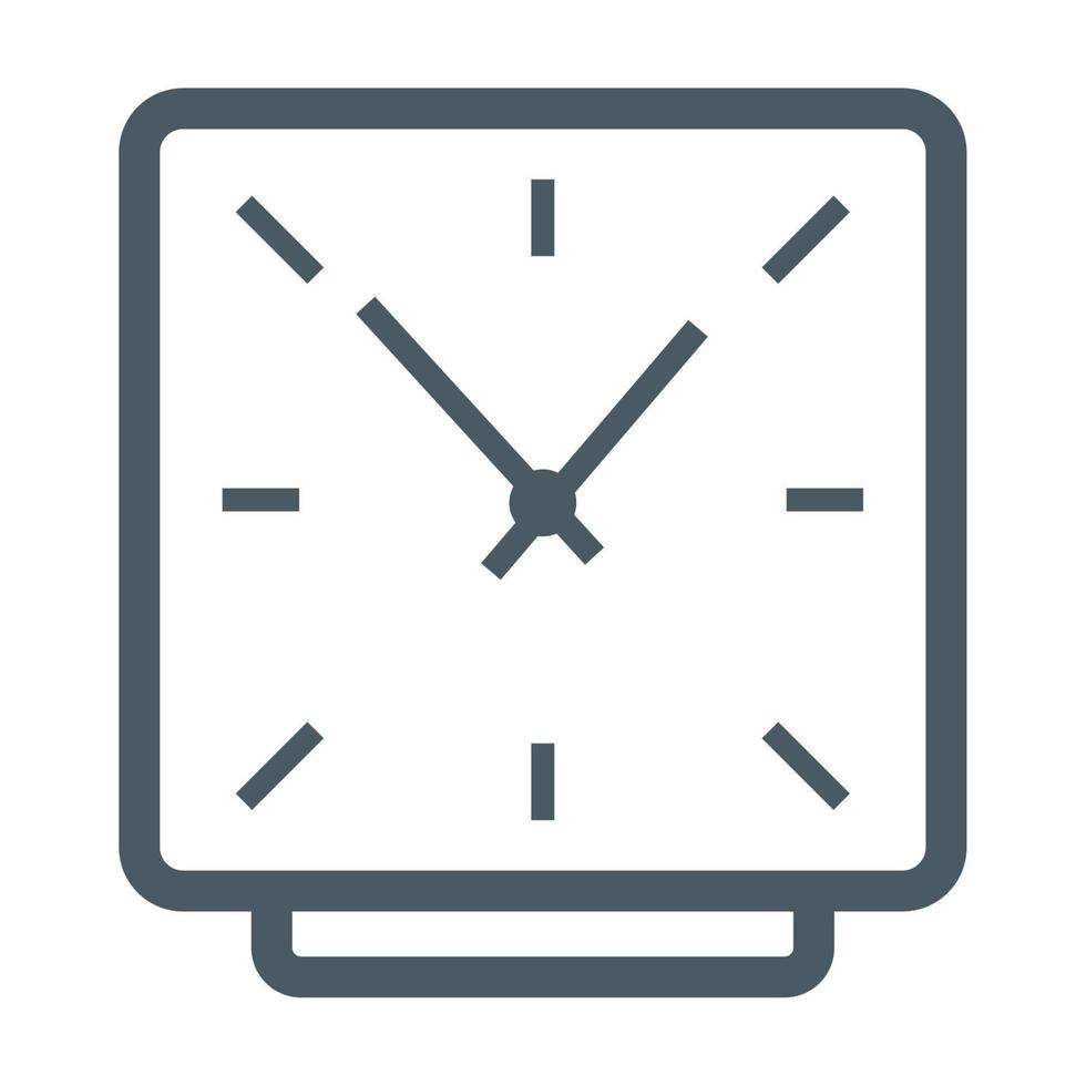 square clock time vector