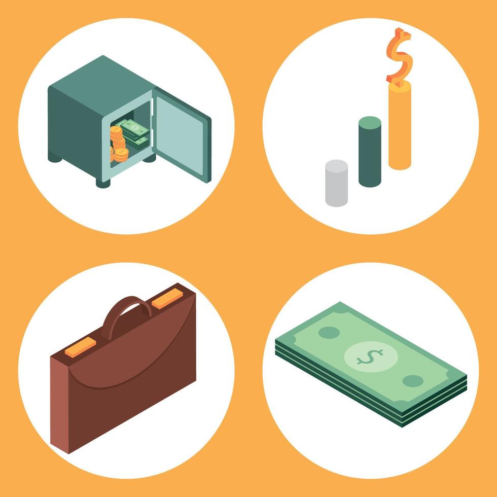 icon set money vector