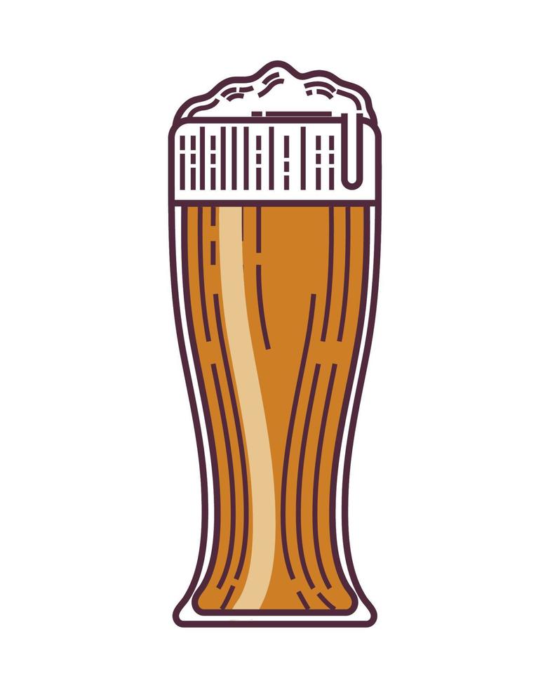 icono de vaso de cerveza vector