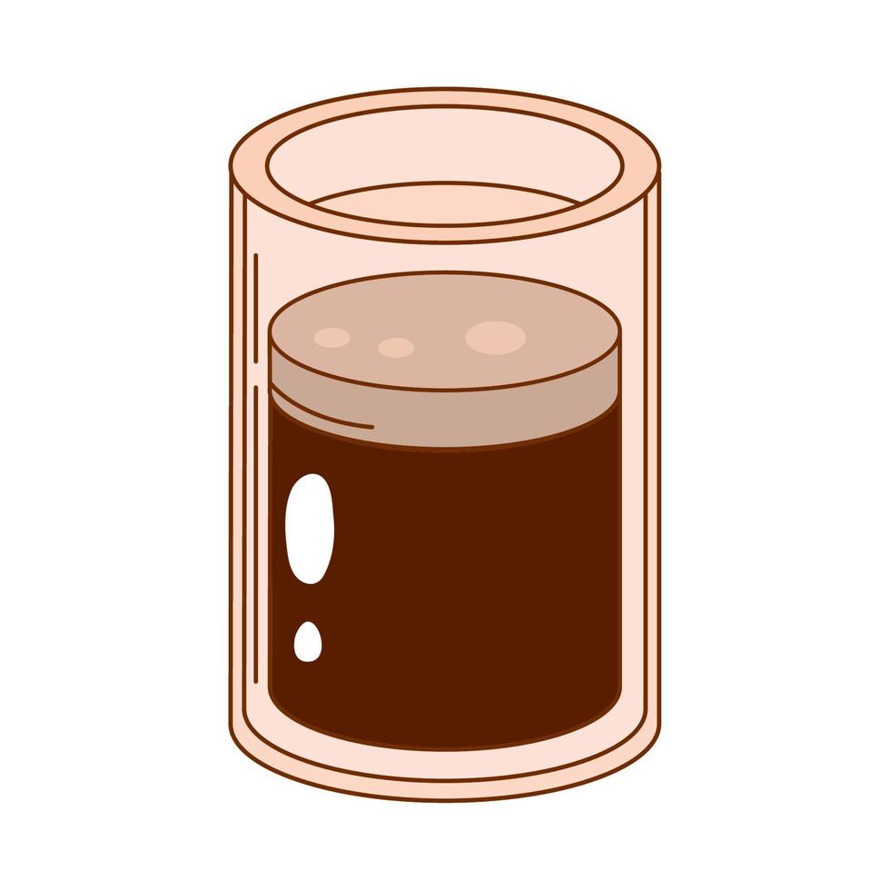 coffee in glass vector