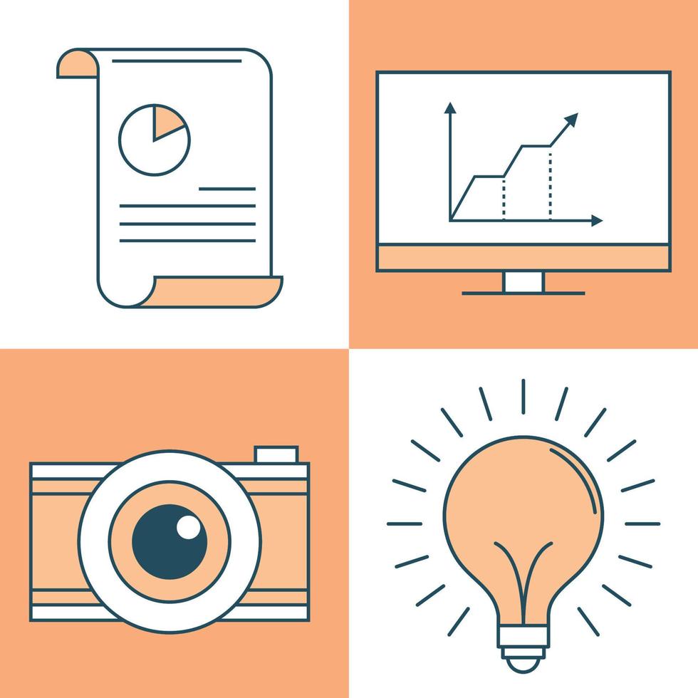 set of business marketing vector