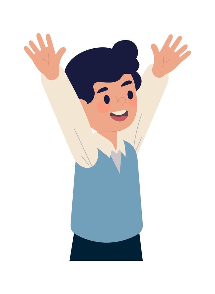 smiling cute boy vector