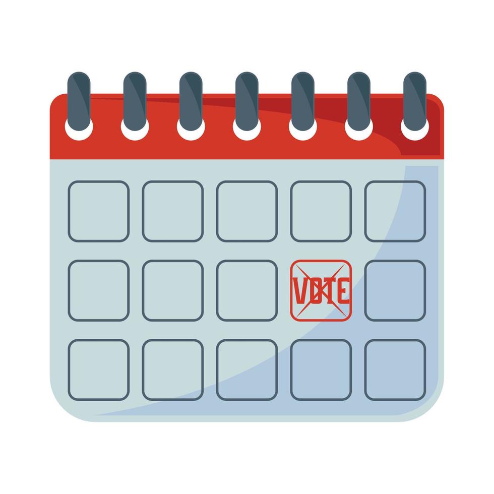 elections calendar reminder vector