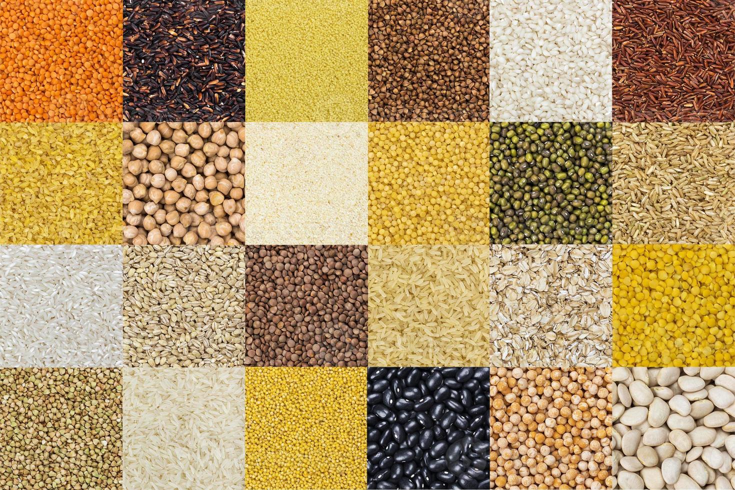 Different cereals, grains, rice and beans backgrounds 10825661 Stock Photo at Vecteezy