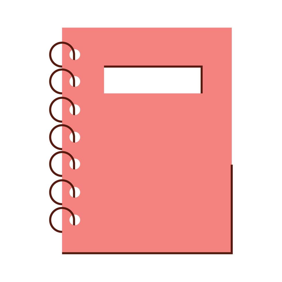 notepad school supply vector