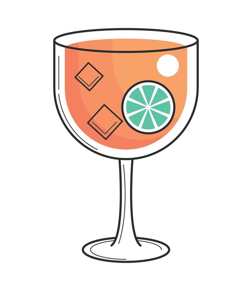 cocktail flat icon vector