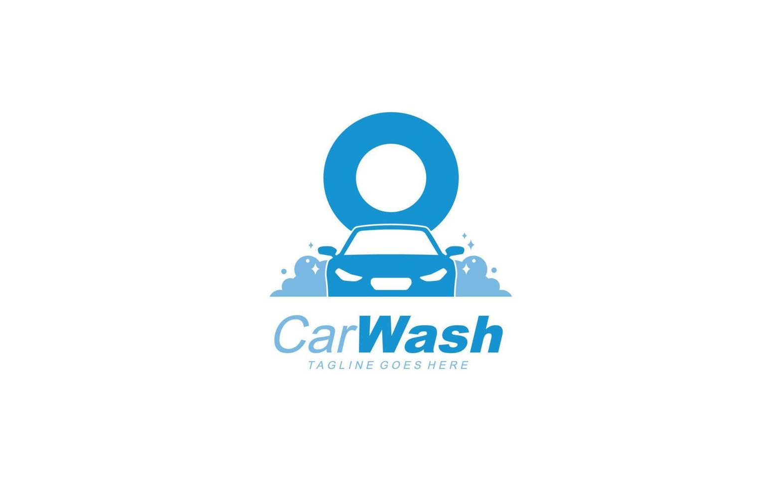 o logotipo de lavado de autos para identidad. ilustración de vector de plantilla de coche para su marca.