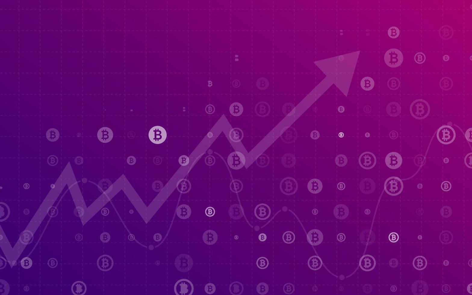 Bitcoin crypto currency illustration vector for page, logo, card, banner, web and printing.