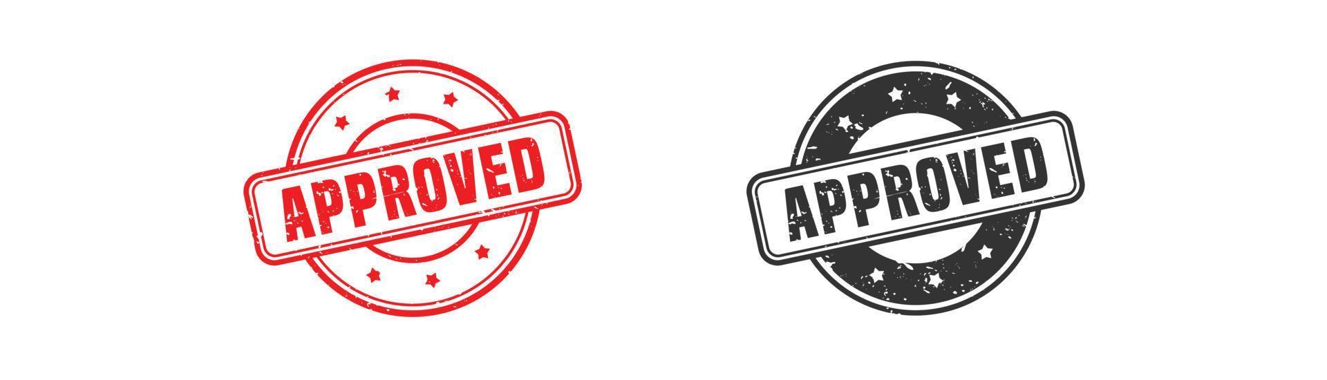 Approved stamp rubber with grunge style on white background vector