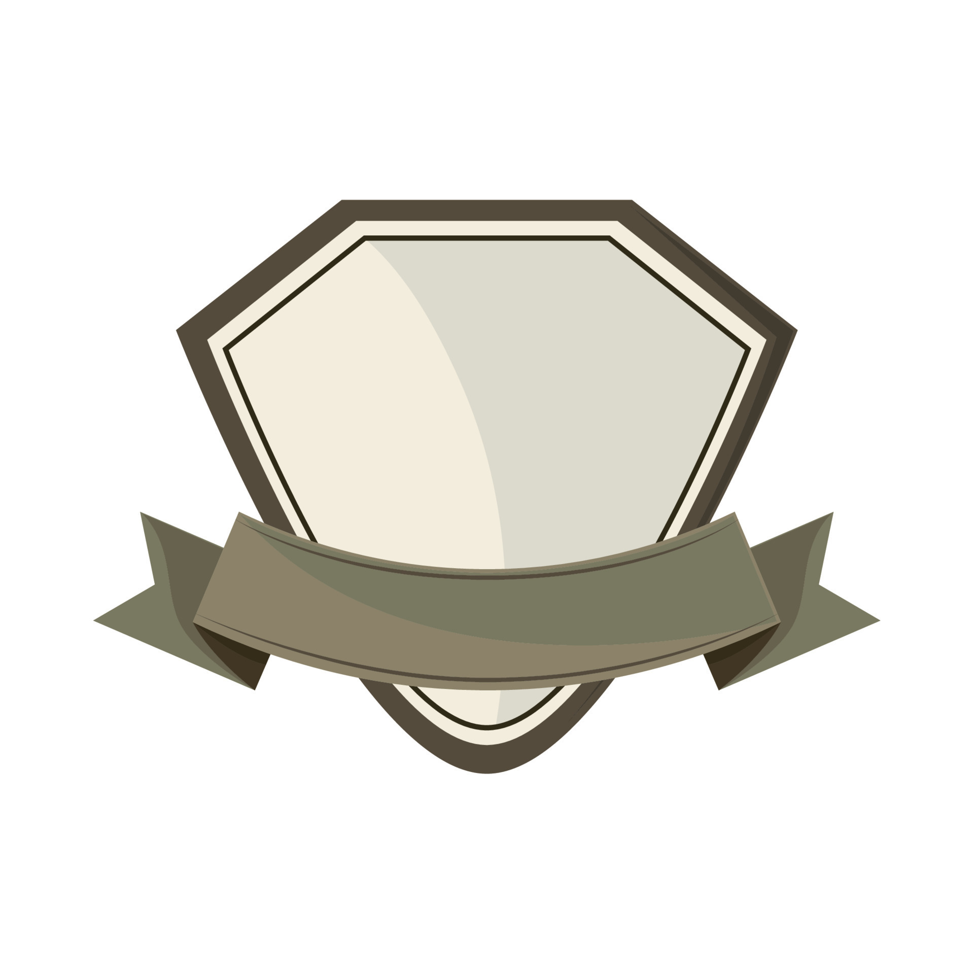 shield with ribbon 10825795 Vector Art at Vecteezy