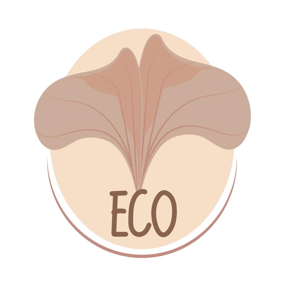 flor de etiqueta ecológica vector