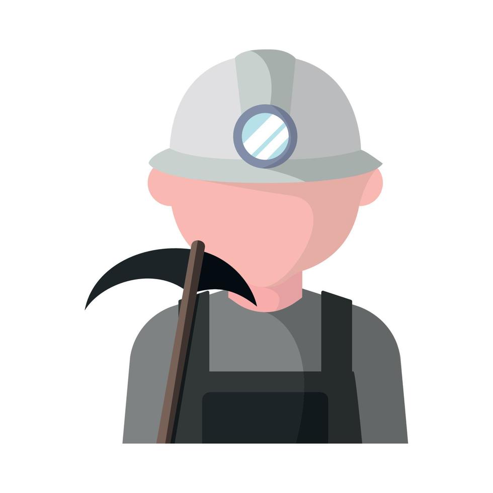 mining worker profession vector