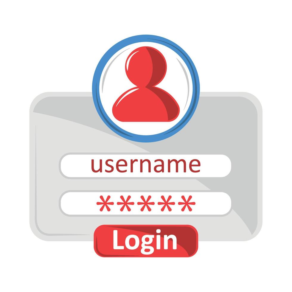 account login and password vector