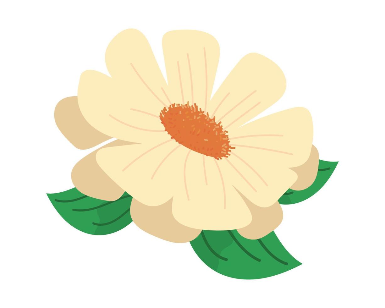 flower and leaf vector