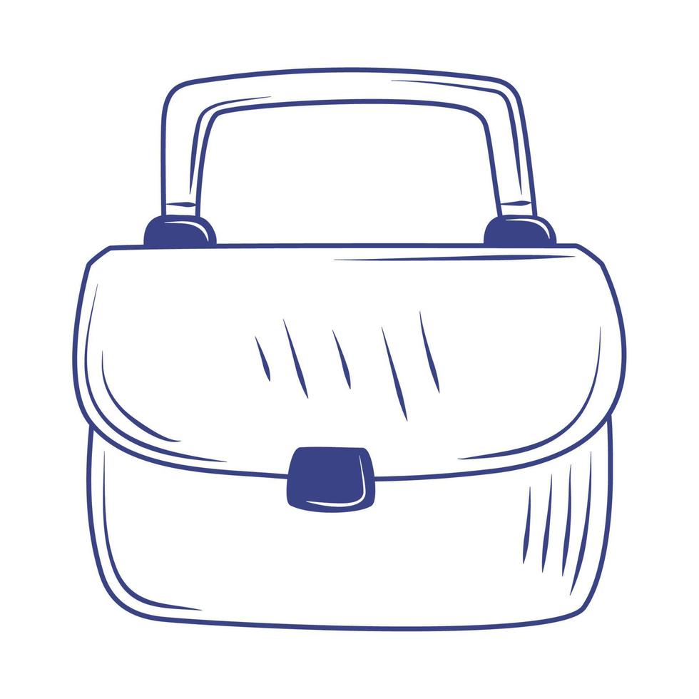 suitcase doodle icon vector
