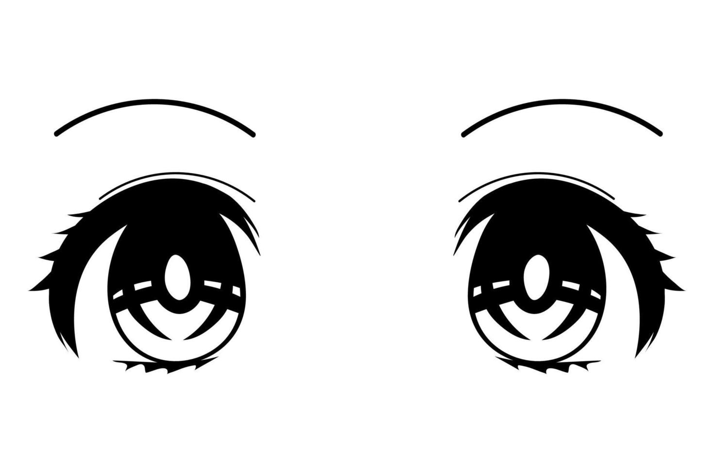 anime eyes close up vector