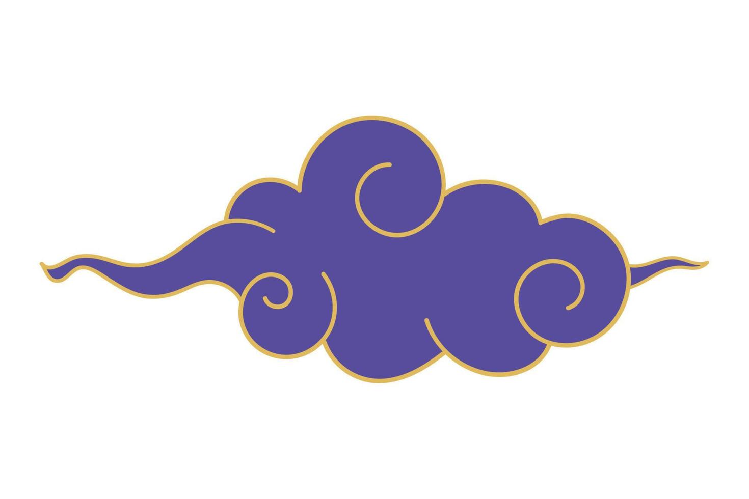 purple chinese cloud vector