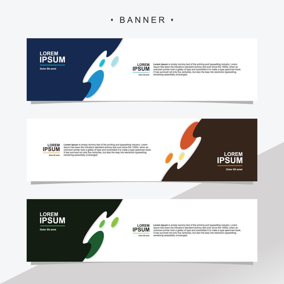 Banner design abstract vector template. Set of banner background isolated vector for print, display, promotion.