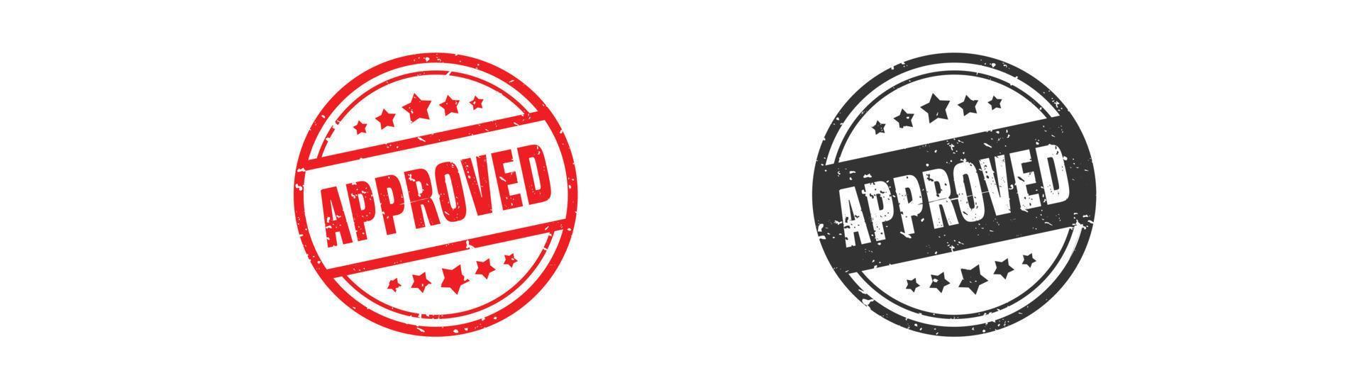 Approved stamp rubber with grunge style on white background vector