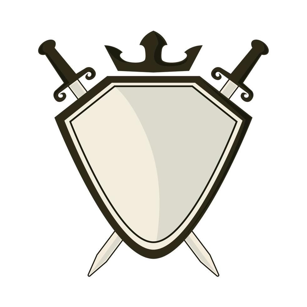 shield and swords vector