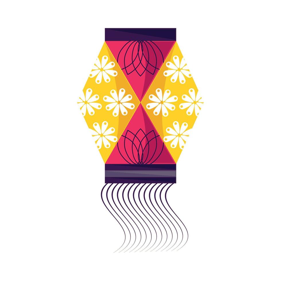 diwali lantern icon vector