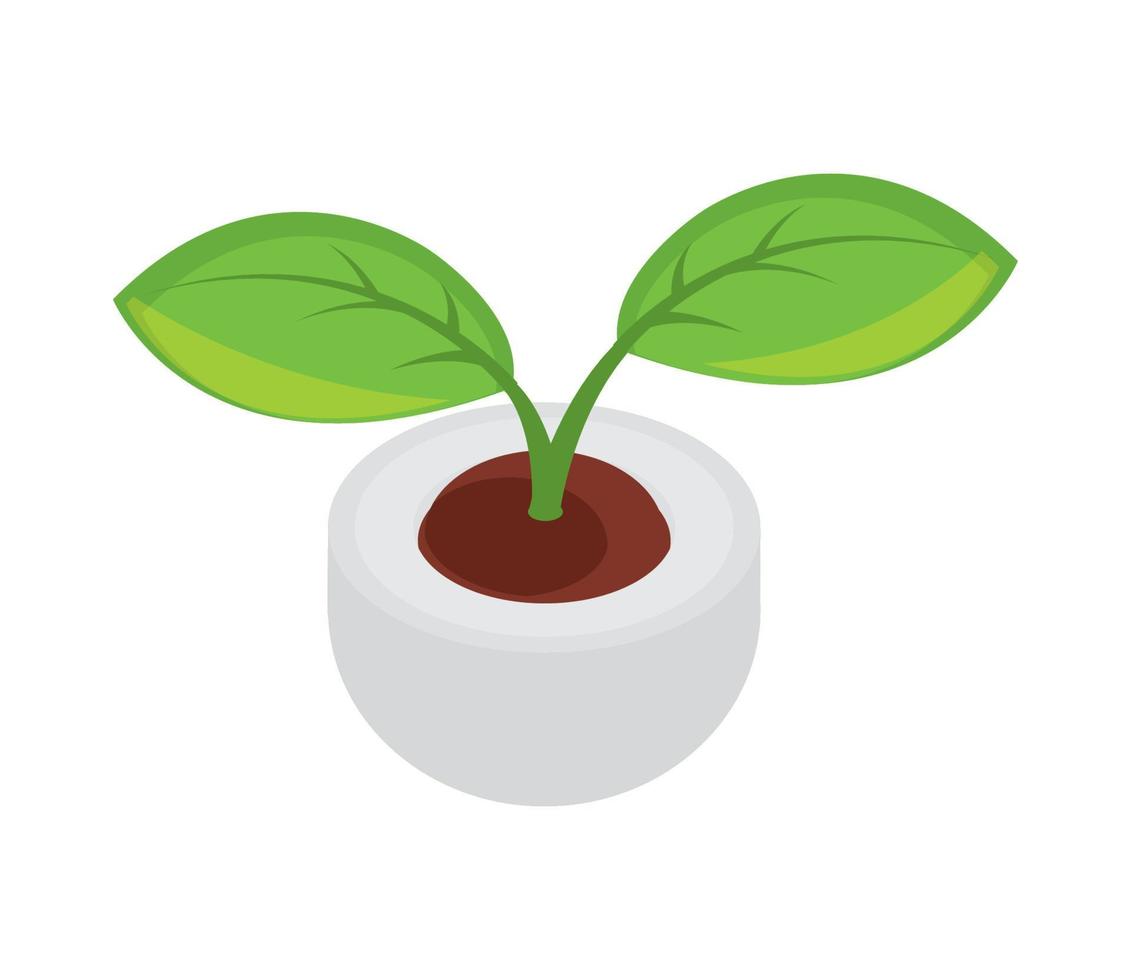 icono de planta en maceta vector