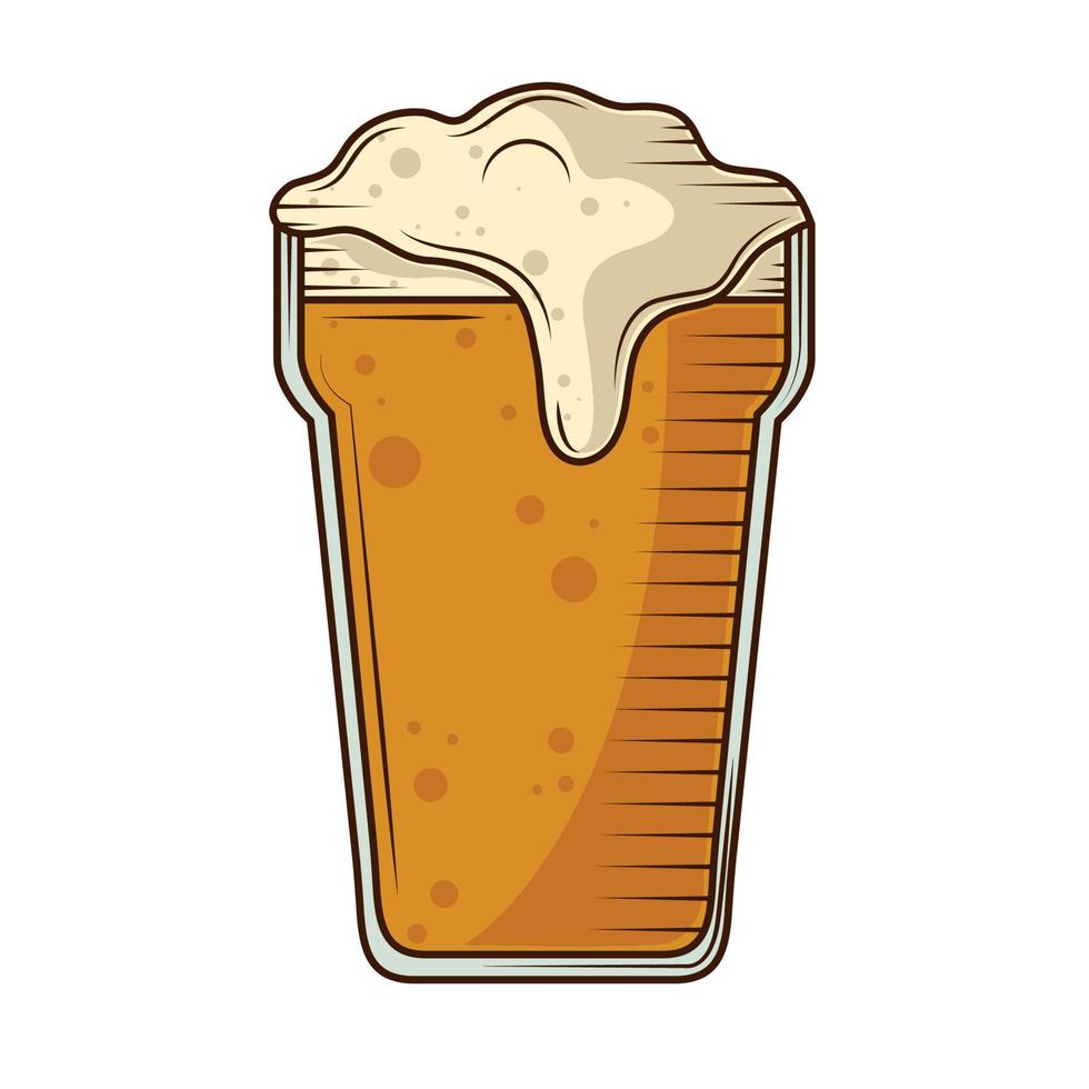 icono de vaso de cerveza vector