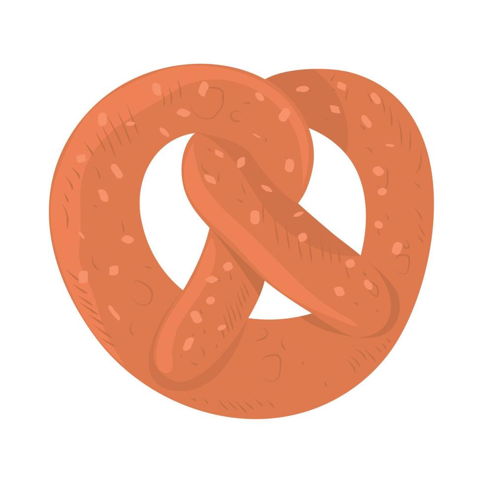 icono de pan de pretzel vector